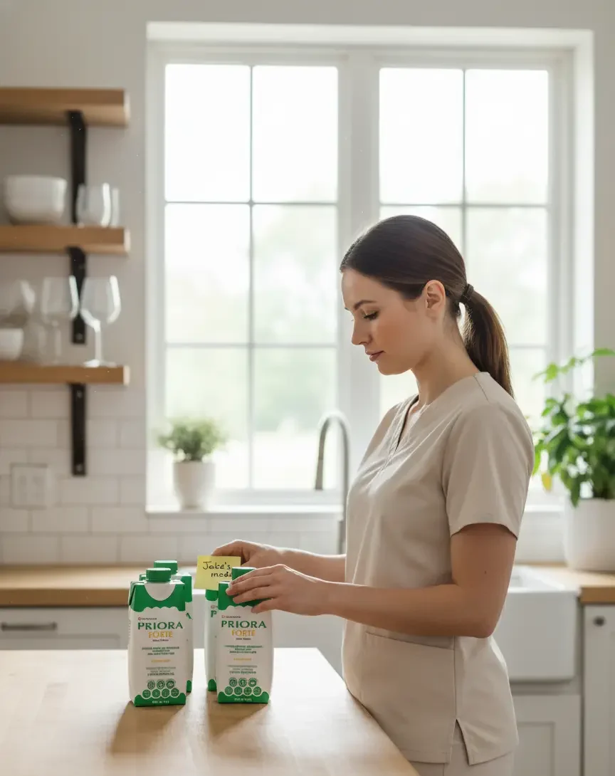 Лікар підготував енетеральне харчування для домашнього застосування