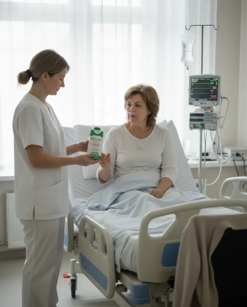 Врач дает пациенту Priora